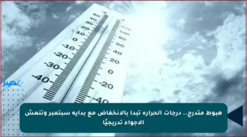 هبوط متدرج.. درجات الحرارة تبدأ بالانخفاض مع بداية سبتمبر وتنعش الأجواء تدريجيًا